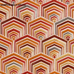 ** MUESTRA Diseño ID Naranja Rojo Art Deco Papel Mural - Imagen 1 de 1