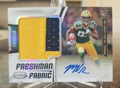 2018 Panini Certified Marquez Valdes Scantling Patch Auto 481/489 Rookie RC - Image 1 of 4
