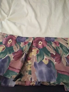 Vintage Croscill Full Size Bed Skirt Dust Ruffle Abstract Multicolor  - Picture 1 of 7