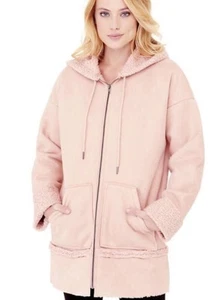 BNWT Genuine Guess Womens pink hooded coat Size M or Size 12-14 - Picture 1 of 5
