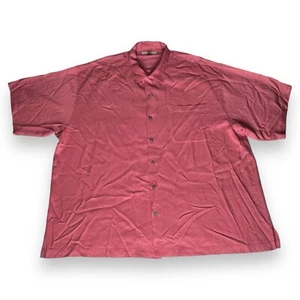 Tommy Bahama Relax Button Down 100% Silk Salmon Hawaiian Shirt Men’s Size XXL - Picture 1 of 6