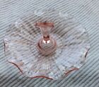 Vintage  Pink Depression Glass candy jewery Tray plate trinket