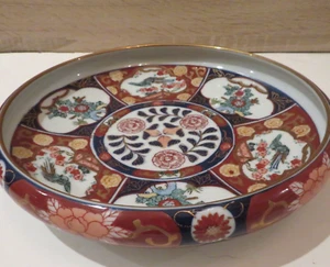 Piatto da portata basso vintage Toyo giapponese oro Imari dipinto a mano 9,5” rosso - Foto 1 di 15