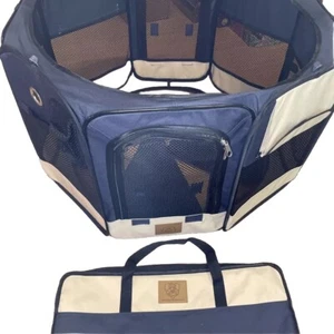 Precision Pet Products Pop-Up Hundespielstall mit Tragetasche blau 30” x 17” - Bild 1 von 4