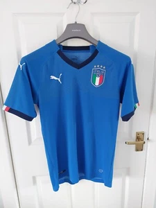 Italy National Football Top Tshirt Small Mens Italia Blue Home Puma Dry Cell - Picture 1 of 15