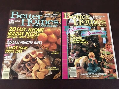 Vtg. Better Homes & Gardens (2) Magazines/ November 1989,December 1989/ Ex.Cond. - Image 1 of 4
