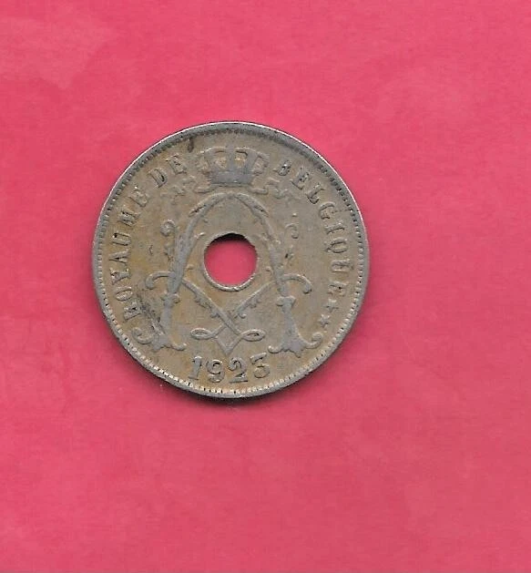 BELGIUM BELGIAN KM68.1 1923 VF-VERY FINE CIRCULATED OLD ANTIQUE 25 CENTIMES COIN - Image 1 of 1