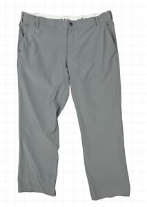 Adidas Golf Pants Men 38x30 Classic Fit Climalite Gray Flat Front Performance