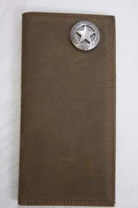 ZEP-PRO TEXAS STAR Crazy Horse Leather Roper WALLET ONLY NO BOX - Picture 1 of 12