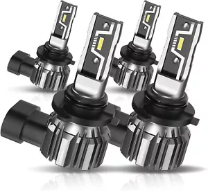 4x 9005 9006 Combo LED Headlight Bulbs Kit High Low Beam Xenon Most Bright White - Picture 1 of 15