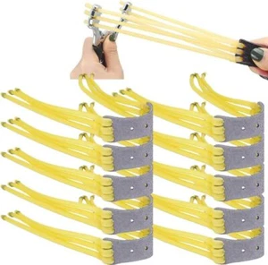 Lot de10 Élastiques de rechange pour Lance pierre fronde - Triple bandes - PROMO - Picture 1 of 6