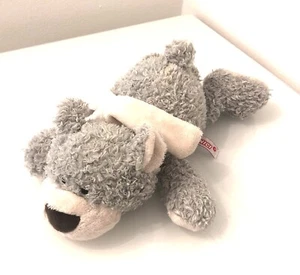 NICI Winterbär Winter Bär liegend blau grau mit Schal weiss 30cm - Bild 1 von 6