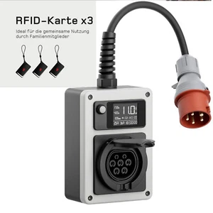11kW EV Mobile Wallbox CEE Ladekabel 16A Typ 2 für Elektroauto und Hybrid WIFI - Bild 1 von 12