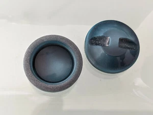 2x interessante Knöpfe - Petrol mtter Glanz - 23mm - Mantel-, Jackenknöpfe - Picture 1 of 1