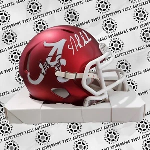 Minicasco firmado por Nick Saban Blaze Speed Riddell Beckett testigo certificado de autenticidad Alabama  - Imagen 1 de 6