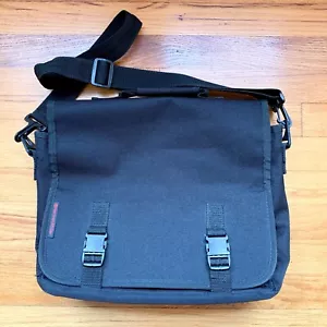 Borsa Herman Miller nera in tela borsa per laptop borsa a tracolla da lavoro logo - Foto 1 di 12