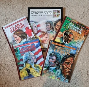 Lot of 4 Heroes of History for Young Readers & Matching Activity Guide 1-4 - Picture 1 of 4