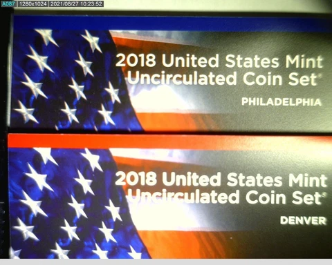 2018 US Mint Uncirculated Annual Coin Set P + D Minted 20 Coins + COA Cover