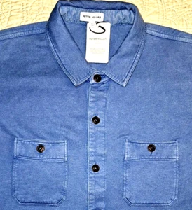 NEW PETER MILLAR, MENS SIZE XL, LAVA WASH BUTTON-UP FLEECE🔷️SHIRT-MSRP $170.00! - Picture 1 of 24