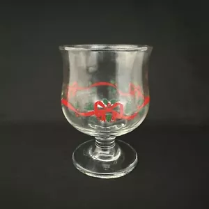 Libbey Stechpalme rotes Band Weihnachten Füße Dessert Glas Becher - Bild 1 von 4
