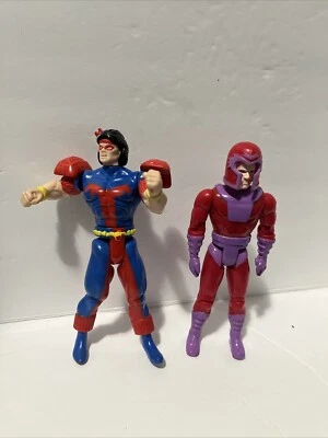 Lote de figuras de acción Marvel años 90 Toy Biz Warpath y Magneto Foto 1 de 4