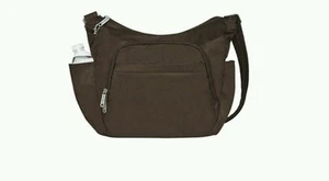 Travelon Anti-Theft Cross-body Bucket Bag Chocolate 42757-750 - Picture 1 of 1