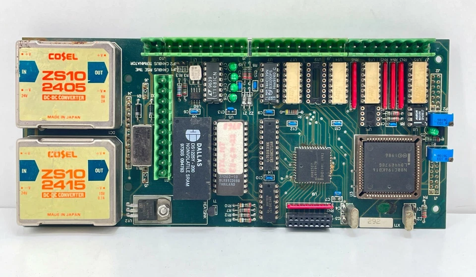 Cosel ZS10 2415 Dallas DS1225Y-200 Nais DR-L2-24V IMC N80C196KB16 Canbus PCB - Image 1 of 4