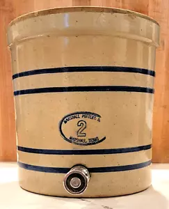 Antique MARSHALL POTTERY 2 gallon DRINK DISPENSER stoneware -- vintage TEXAS USA - Picture 1 of 12