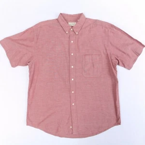 Falls Creek Short Sleeve Dress Shirt Adult XL Button Down Collar Authentic Pink - Picture 1 of 11