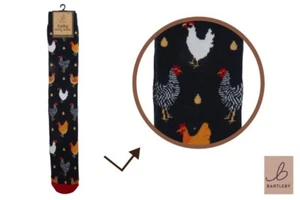 Bartleby Funky Welly Boot Sock with Chicken Pattern Size 4-8 Cotton Blend - Picture 1 of 1