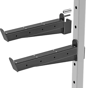Heavy-Duty Adjustable Spotter Arms with Rubber Padding for Weightlifting Safety - Picture 1 of 11