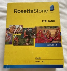 Rosetta Stone Italiano Level 1 & 2 Language CD Discs Set w/Headphones - Italian - Picture 1 of 23
