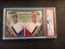 Albert Pujols Chipper Jones PSA 10 2002 Fleer Platinum #33 Cornerstones SP POP 2