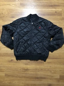 Youth Air Jordan Bomber Black Quilted Jacket, Size L (16-18) - Picture 1 of 12