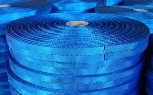 240' Roll of 1" Blue w/ Black Center Stitch Tie Down Webbing: 275 Available NEW! - Picture 1 of 1
