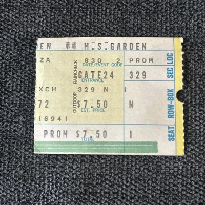 Boleto histórico John Lennon 30 de agosto 1972 Madison Square Garden NYC MSG Foto 1 de 2