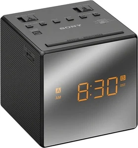 SONY Original ICF-C1T Desktop Alarm Clock AM FM Radio Black - Picture 1 of 6