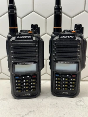 2) Baofeng UV-9G GMRS Radios, 5W, IP67 Waterproof, Repeater Capable W/ Extras - image 1 of 4