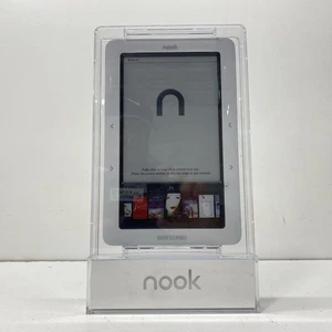 Barnes Noble White Touchscreen Ereader Case Included Model BNRZ100 Excellent 8in - Zdjęcie 1 z 7
