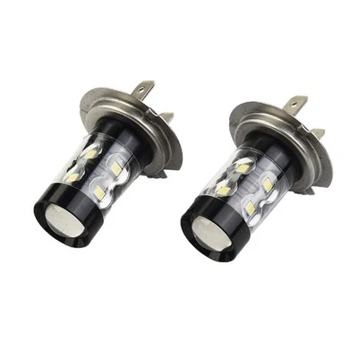 160W H7 Fog Light Bulbs 2pcs 6000K Bulbs DC 9V-36V Headlight Brand New - Image 1 of 4
