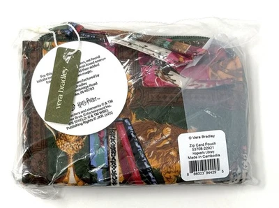 Vera Bradley Harry Potter Hogwarts Library Zip Card ID Pouch Case 2025 NWT EXACT - Image 1 of 4