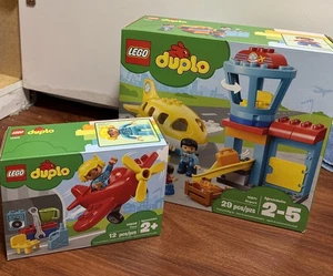 Lego Duplo Bauset 10871 Flughafen Turm Flugzeug + Set 10908 Flugzeug Neu in OVP - Bild 1 von 2