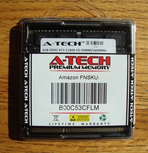 A-TECH DDR3 16GB Kit (2x8GB) 1600MHz PC3-12800 2Rx8 1.5v Non-ECC SO-DIMM Laptop - Picture 1 of 2
