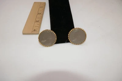 Gemelos moneda real vintage 1964/1967 George Washington Quarter Foto 1 de 3