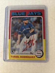 2024 Heritage High Number Real One Auto Yariel Rodriguez /75 Red Ink - Picture 1 of 6
