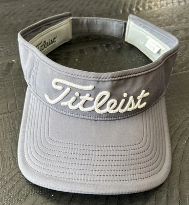 Visera de golf Titleist Pro V1 FJ Footjoy gris blanco escritura ajustable con correa sombrero Foto 1 de 4