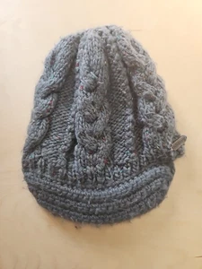 Billabong Headwear Knit Acrylic Cable Knit Newsboy Cap Brim Beanie Hat - Picture 1 of 5