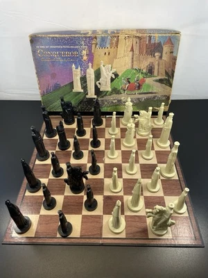 Juego de ajedrez esculpido Conqueror de Ganine Pacific juego completo vintage 1962 Foto 1 de 4