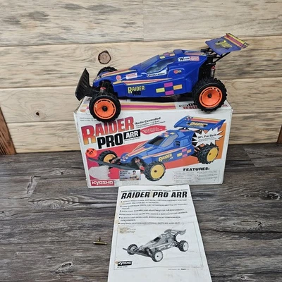Coche de radiocontrol eléctrico vintage Kyosho Raider Pro escala 1/10 con caja sin probar LEER Foto 1 de 4