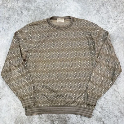 Vintage Tricots St Raphael Sweater Mens XL Zigzag Knit Crewneck Pullover USA 90s - Image 1 of 4